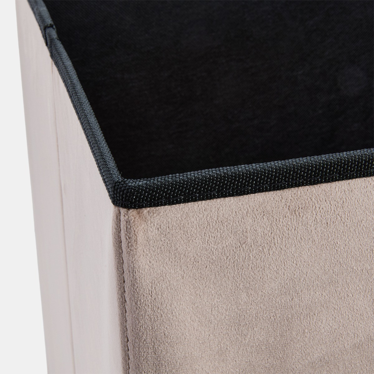 OHS Matte Velvet Foldable Cube Storage Ottoman - Mink>