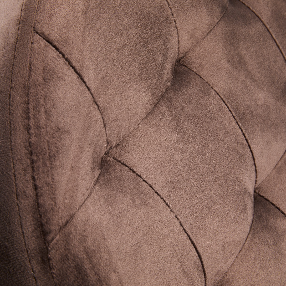 OHS Matte Velvet Foldable Round Storage Ottoman - Chocolate>