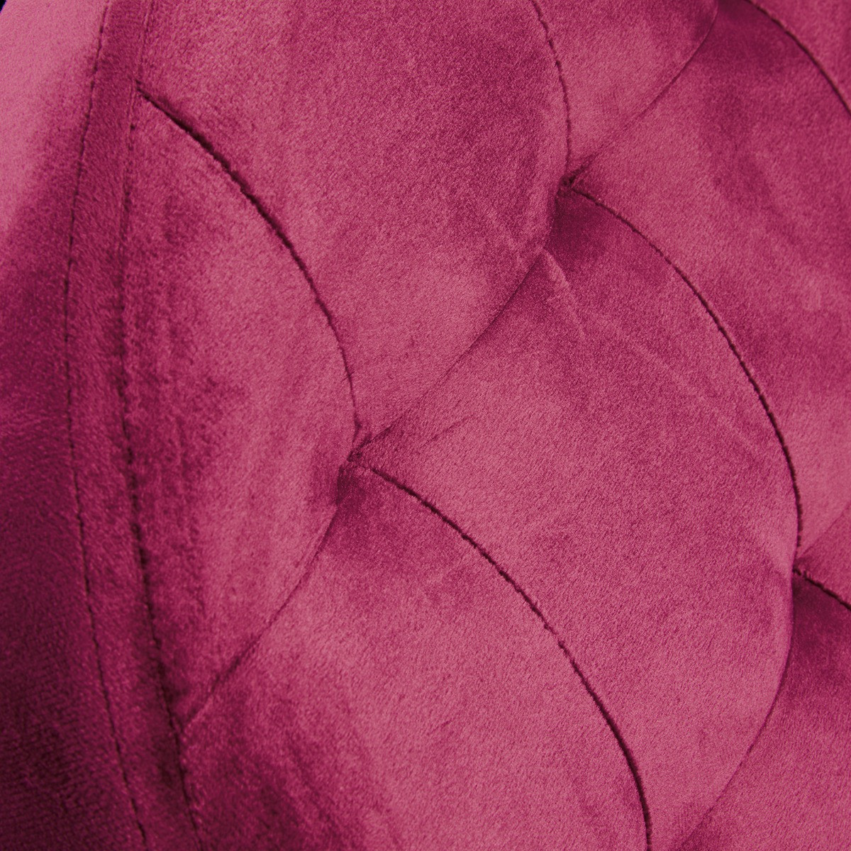 OHS Matte Velvet Foldable Round Storage Ottoman - Berry>