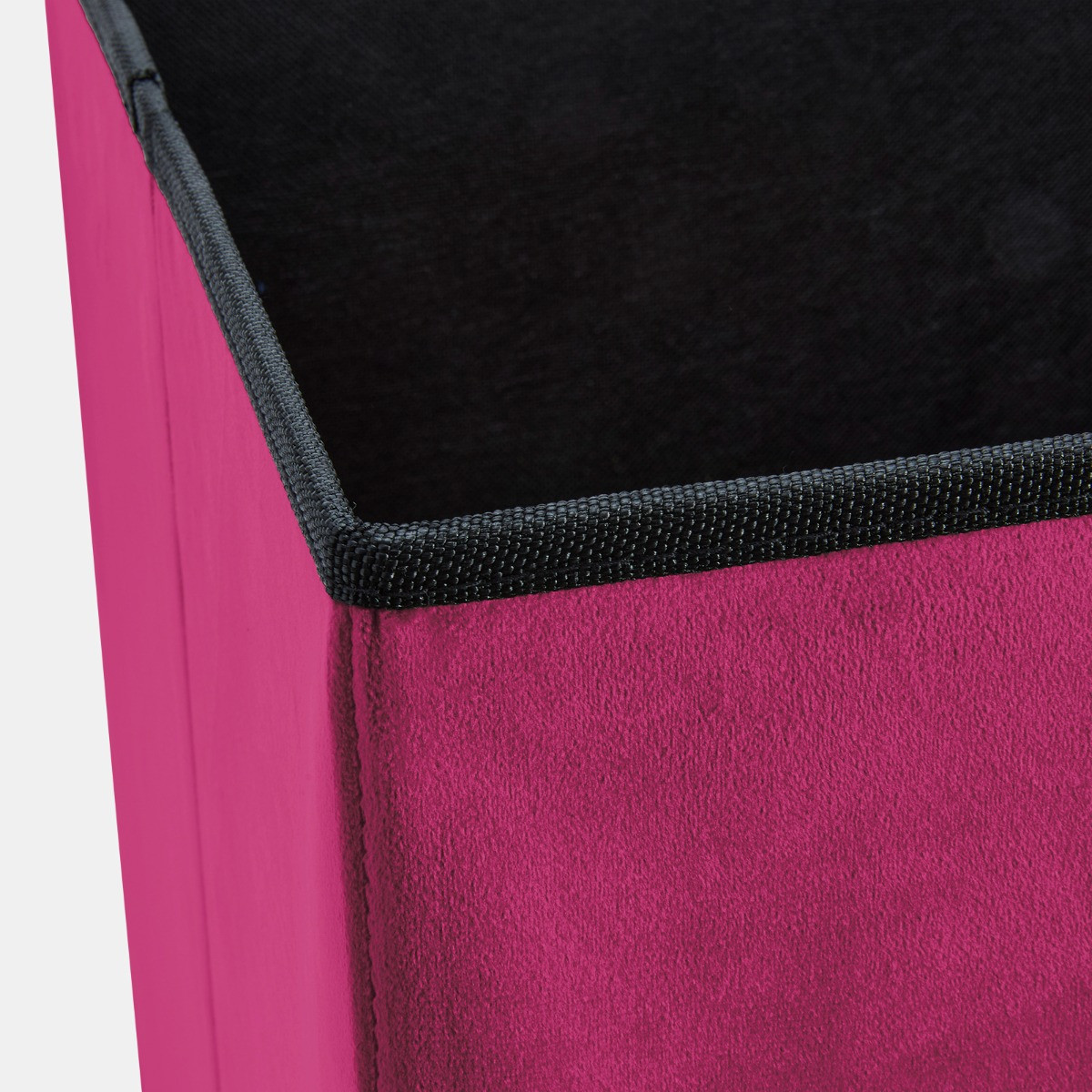 OHS Matte Velvet Foldable Cube Storage Ottoman - Berry>