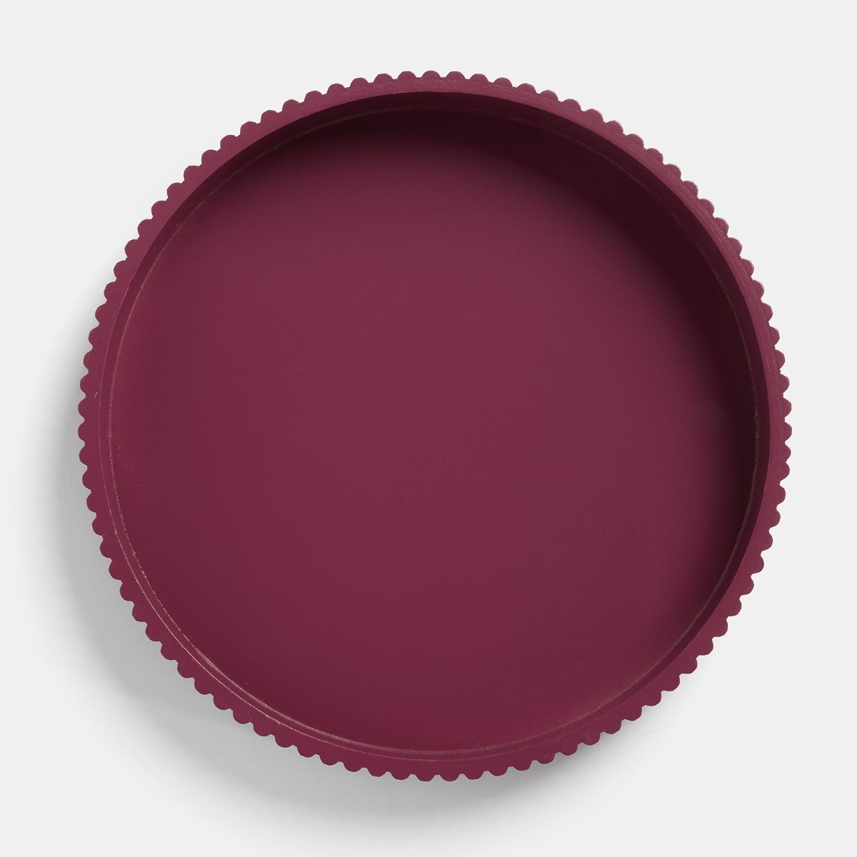 OHS Round Ribbed Tray - Berry>