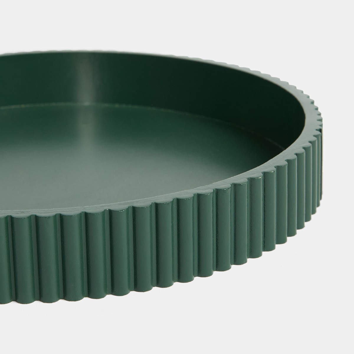 OHS Round Ribbed Tray - Deep Forest Green>