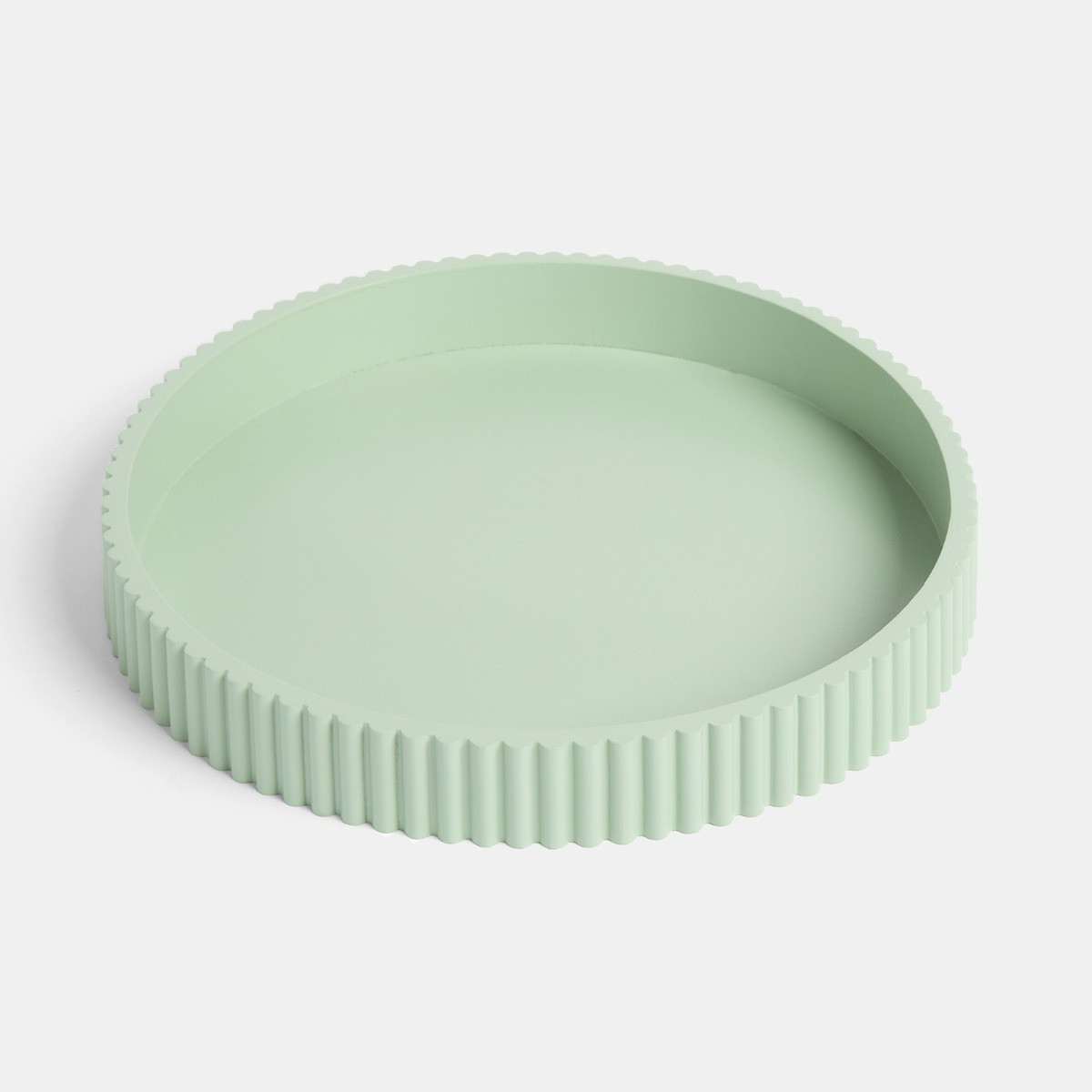 OHS Round Ribbed Tray - Sage>