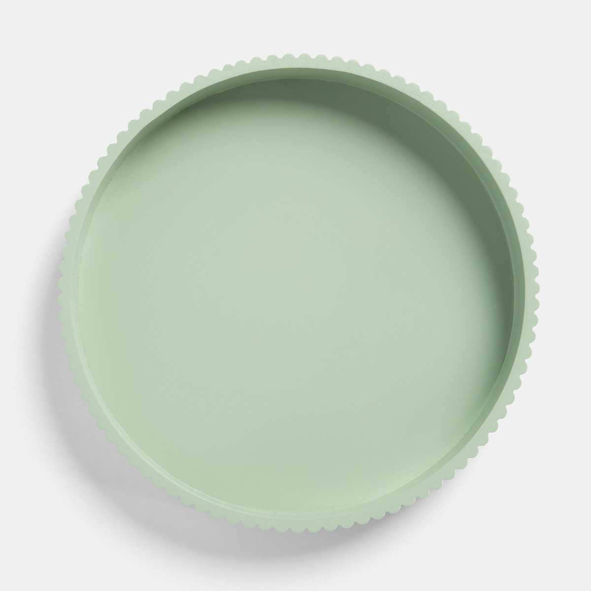 OHS Round Ribbed Tray - Sage>