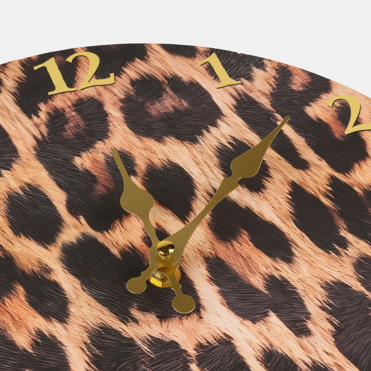 OHS Leopard Print Wall Clock - Natural>