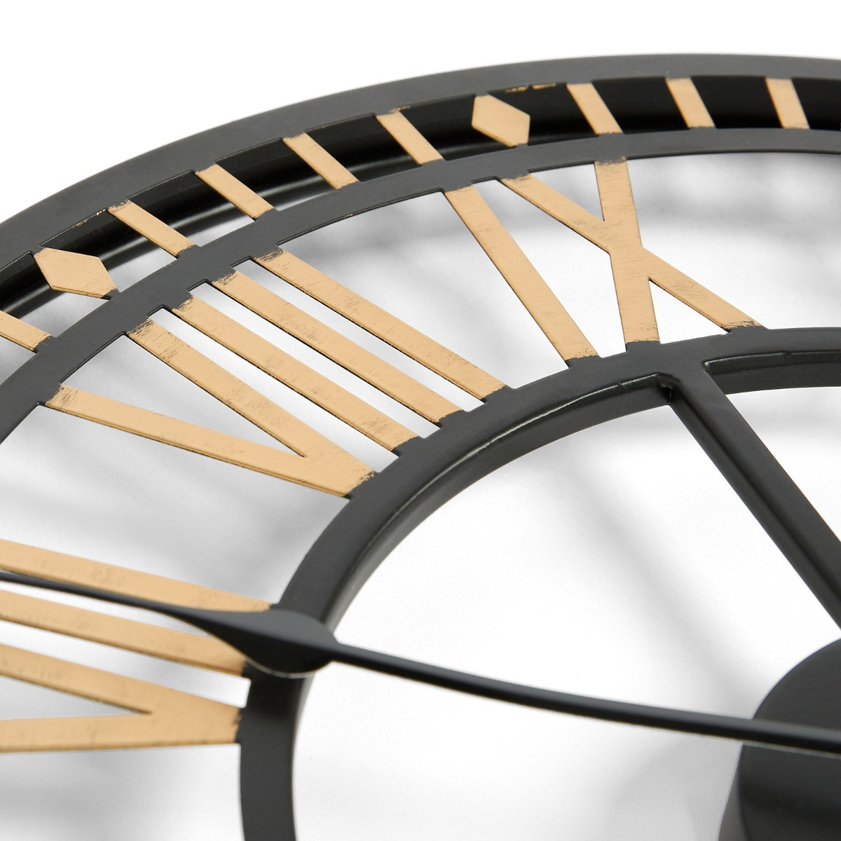OHS Skeleton Wall Clock - Black/Gold>