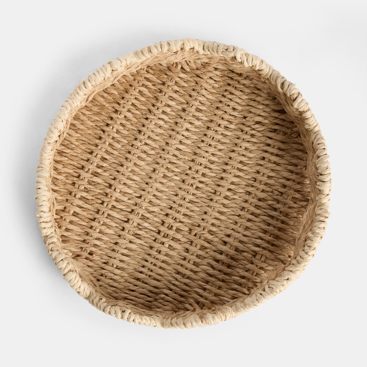 OHS Scalloped Trim Seagrass Tray - Natural/Beige>