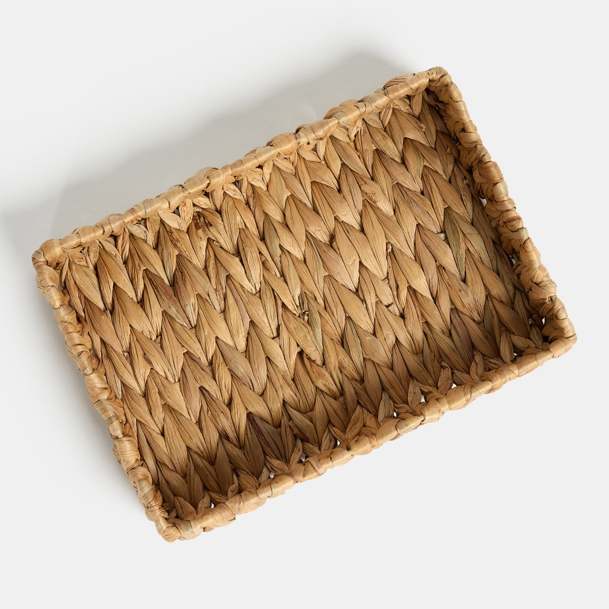 OHS Rectangle Scallop Edge Seagrass Tray - Natural>