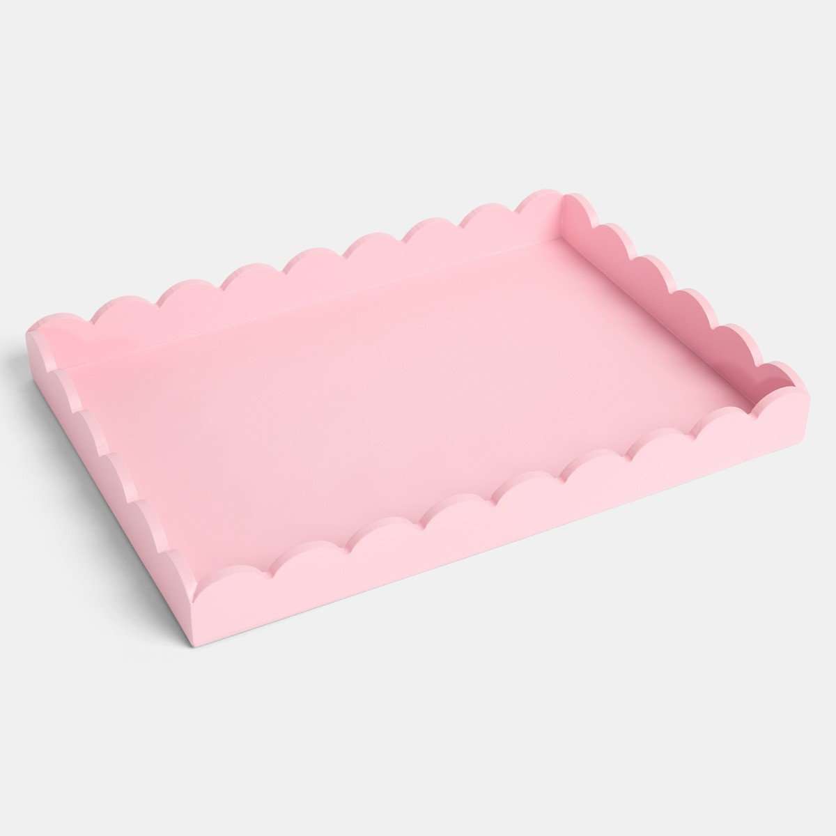 OHS Rectangle Scallop Tray - Pale Pink>