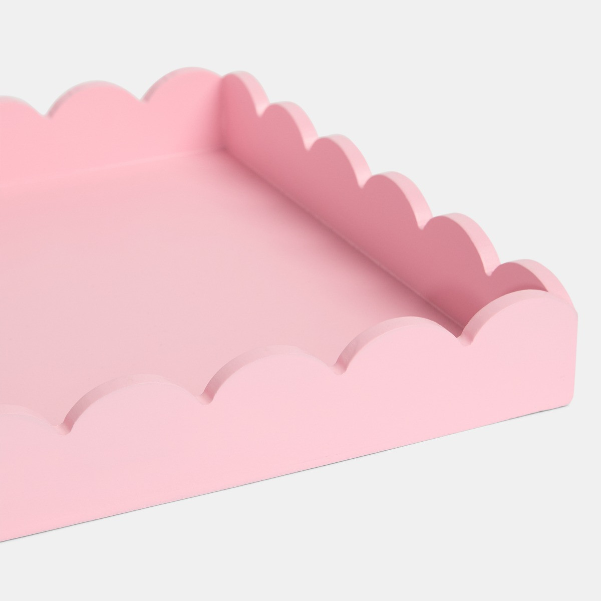 OHS Rectangle Scallop Tray - Pale Pink>