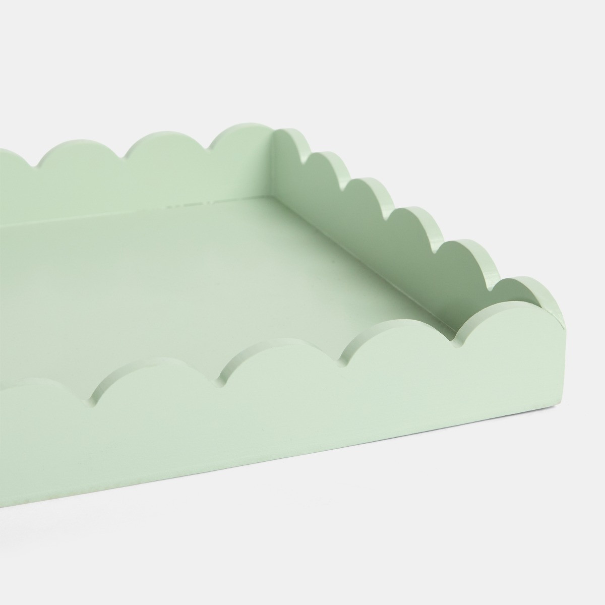 OHS Rectangle Scallop Tray - Sage>