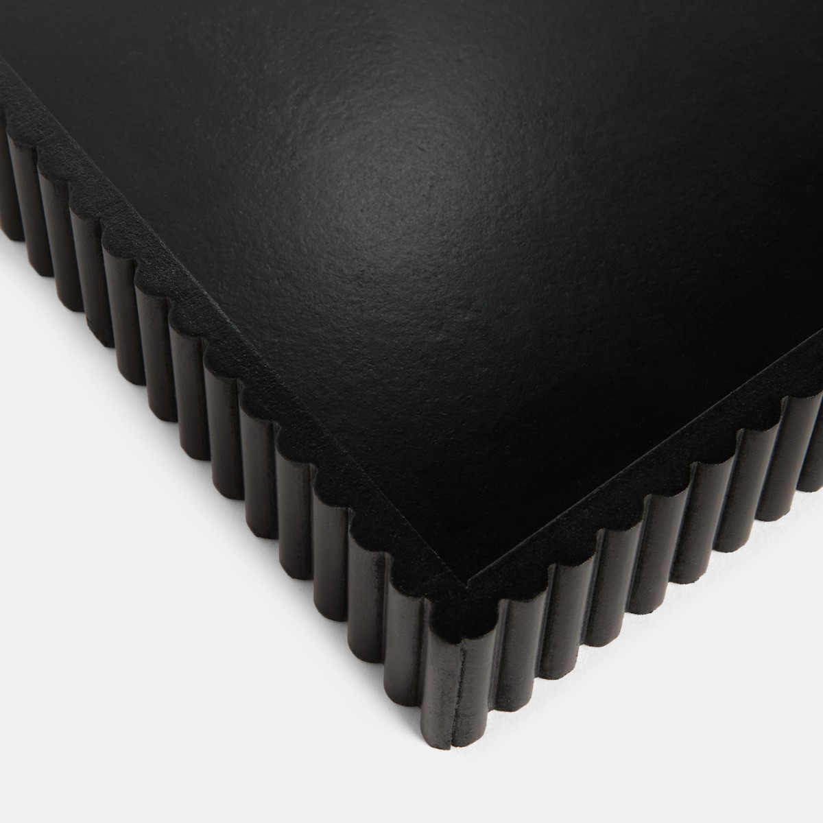 OHS Rectangle Ribbed Tray - Black>