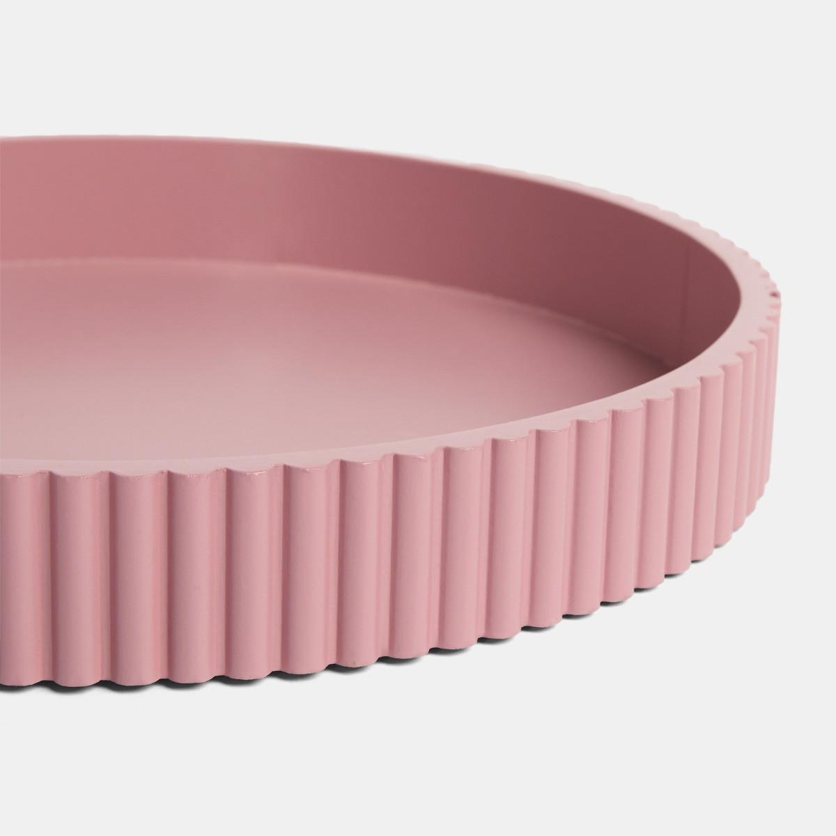 OHS Round Ribbed Tray - Pink>