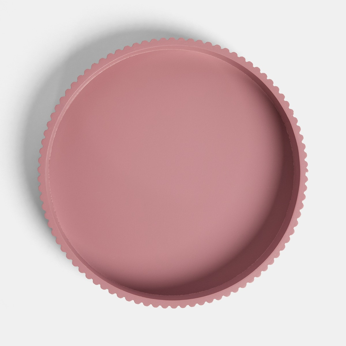 OHS Round Ribbed Tray - Pink>