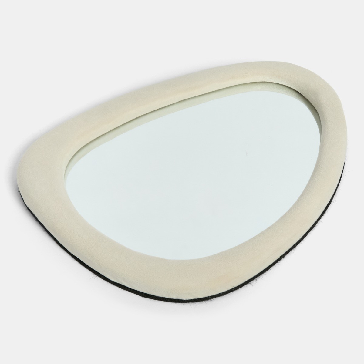 OHS Matte Velvet Irregular Mirror - Cream>