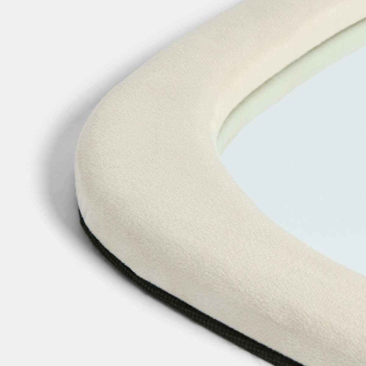 OHS Matte Velvet Irregular Mirror - Cream>