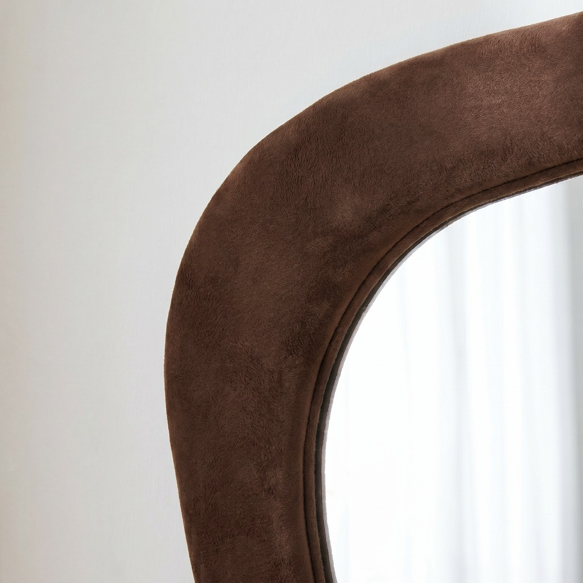 OHS Matte Velvet Irregular Mirror - Chocolate>