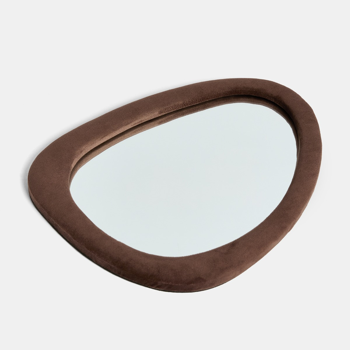 OHS Matte Velvet Irregular Mirror - Chocolate>