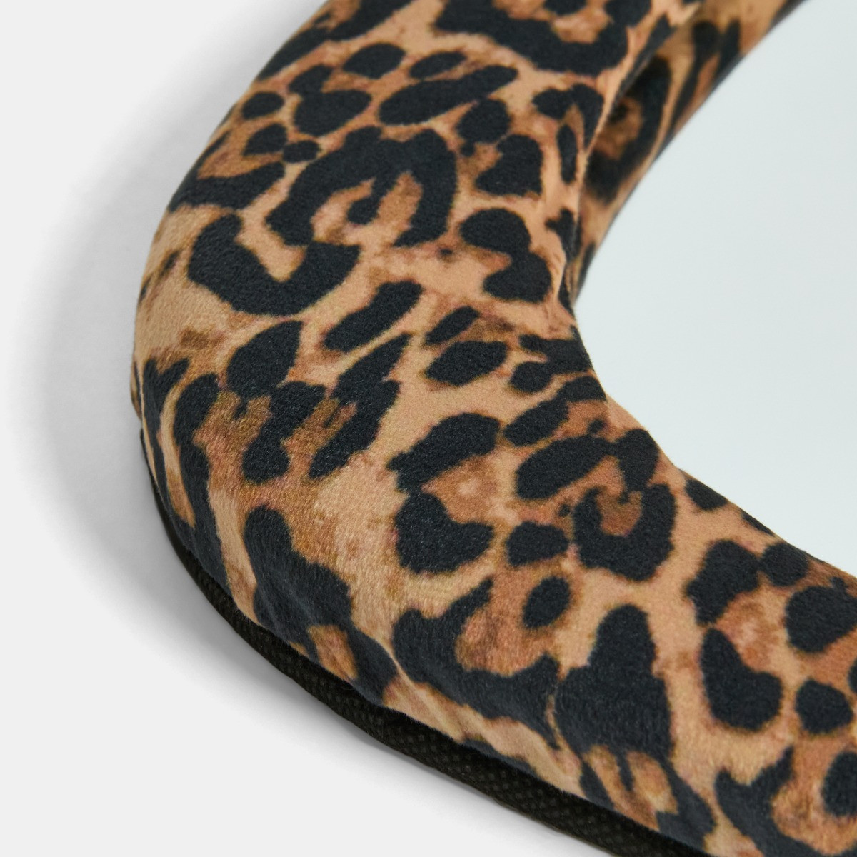 OHS Leopard Matte Velvet Irregular Mirror - Brown>