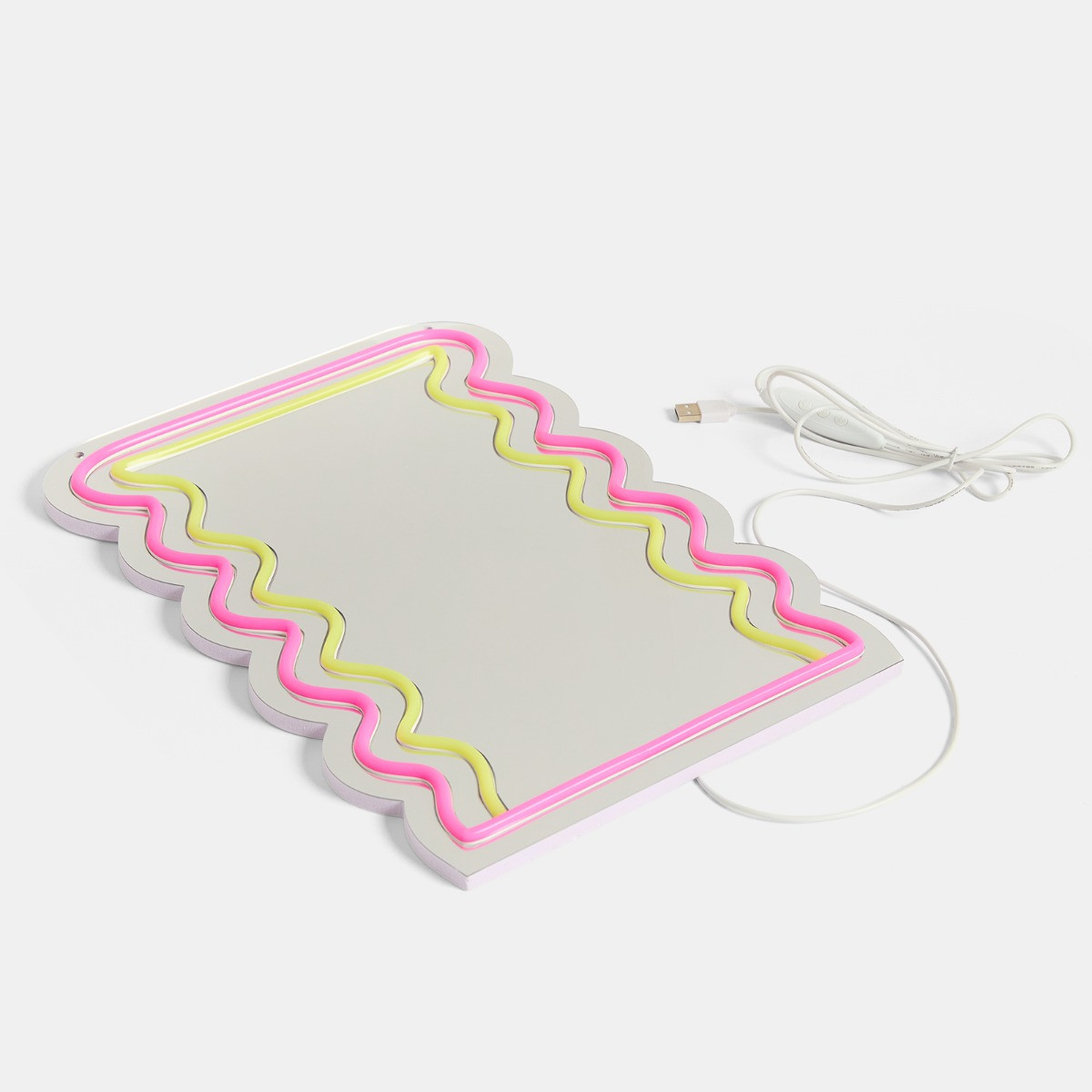 OHS Wavy LED Wall Mirror - Multi>