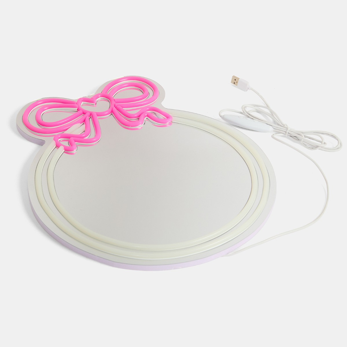 OHS Bow LED Wall Mirror - Pink>