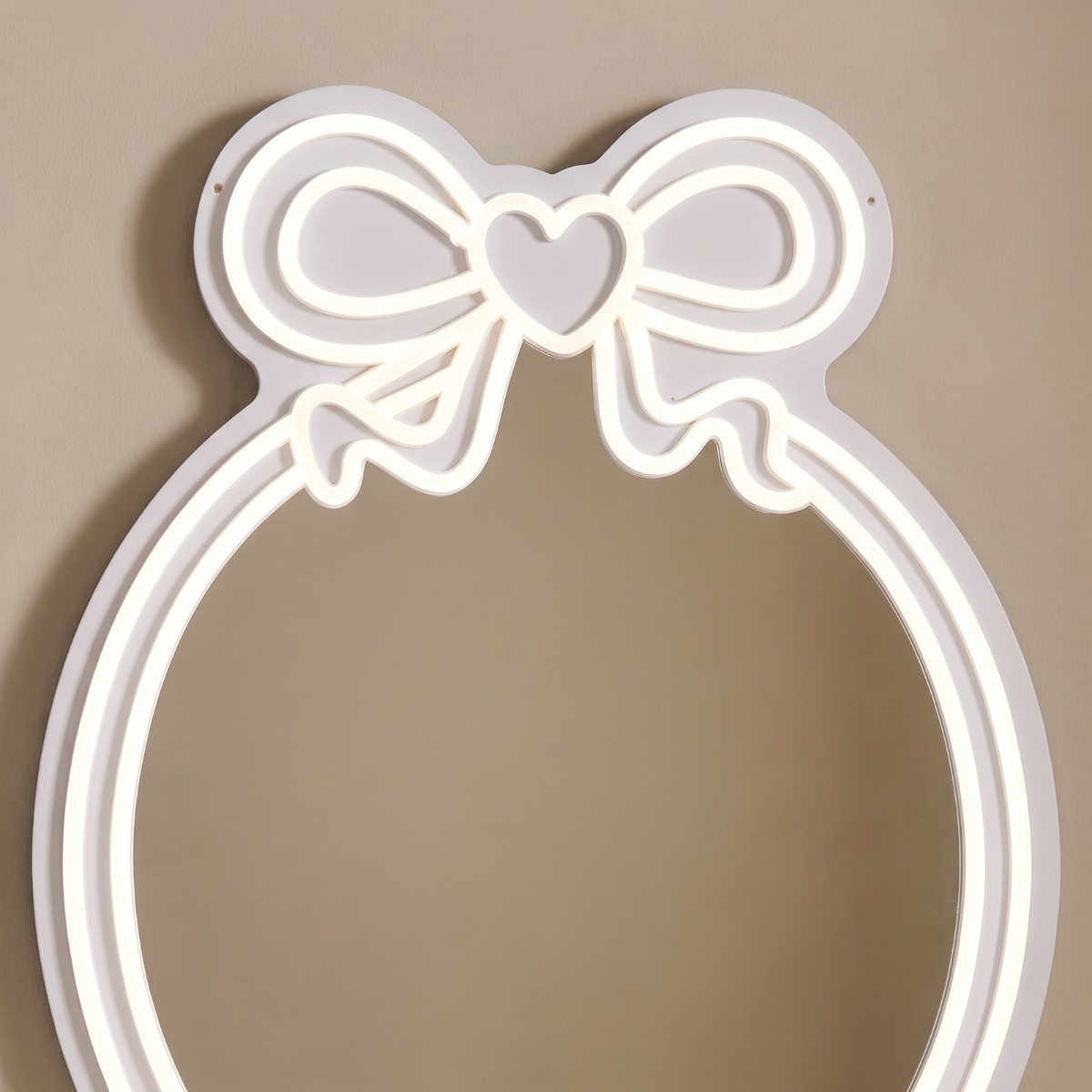 OHS Bow LED Wall Mirror - White>