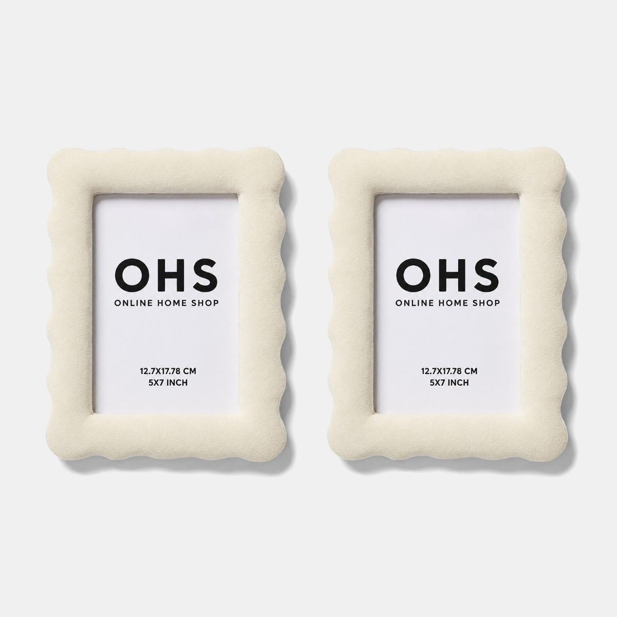OHS 2 Pack Matte Velvet Photo Frames - Natural>