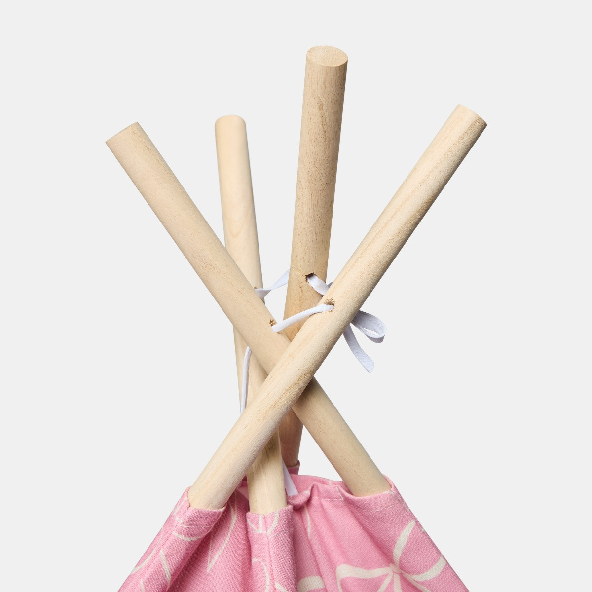 OHS Bow Print Foldable Kid's Storage Teepee - Blush>