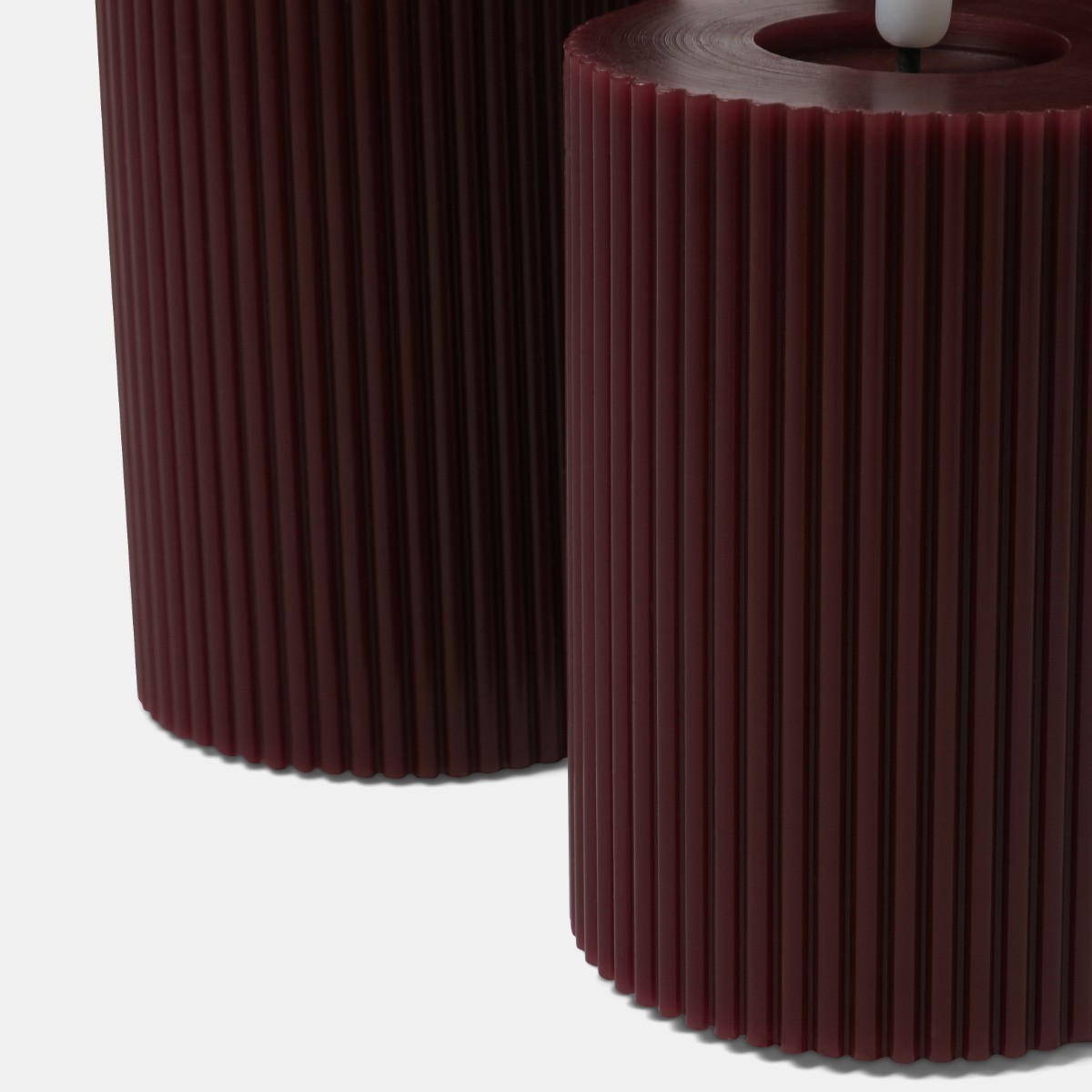 OHS LED Ribbed Candles, Berry - 3 Pack>