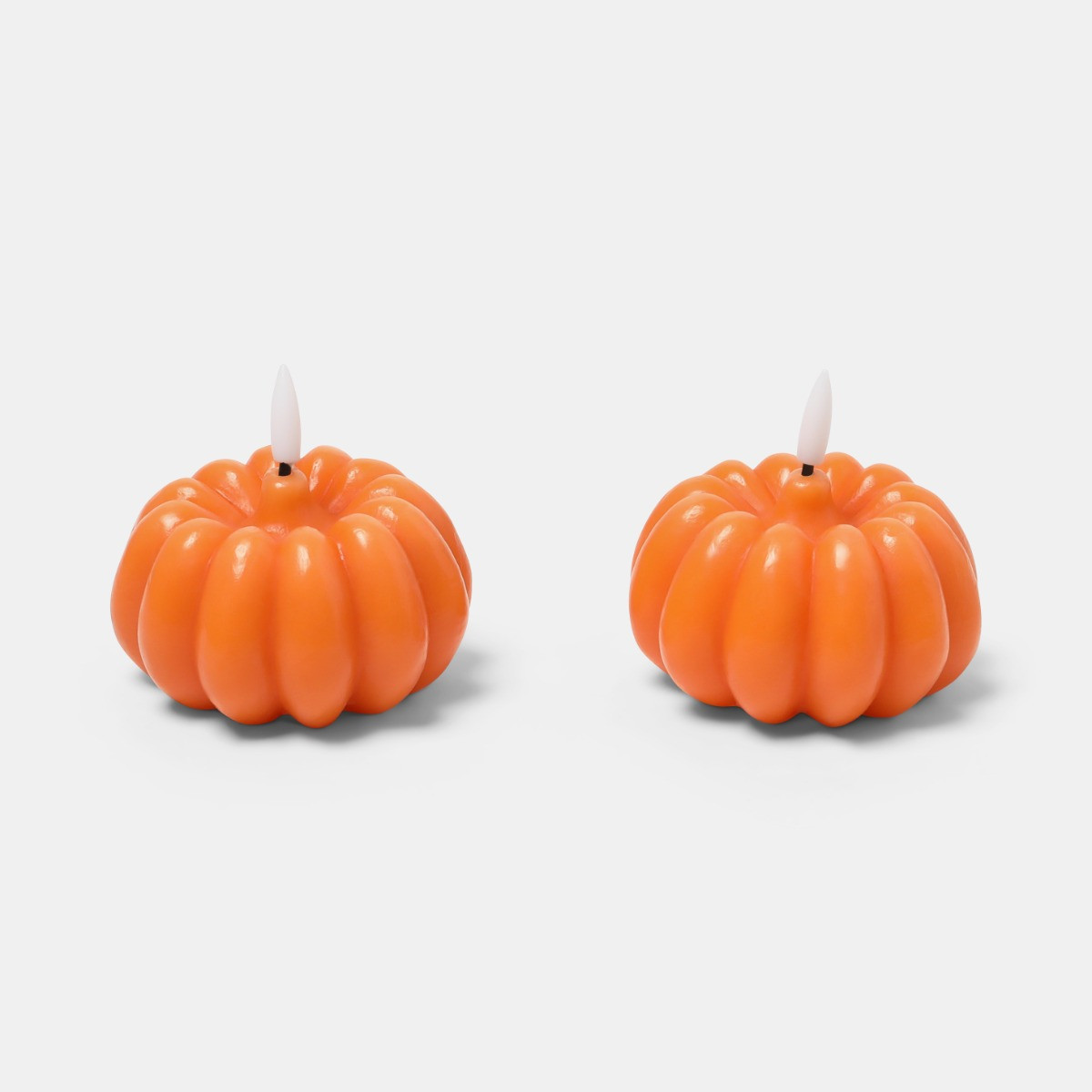OHS 2 Pack Pumpkin LED Candles - Orange>