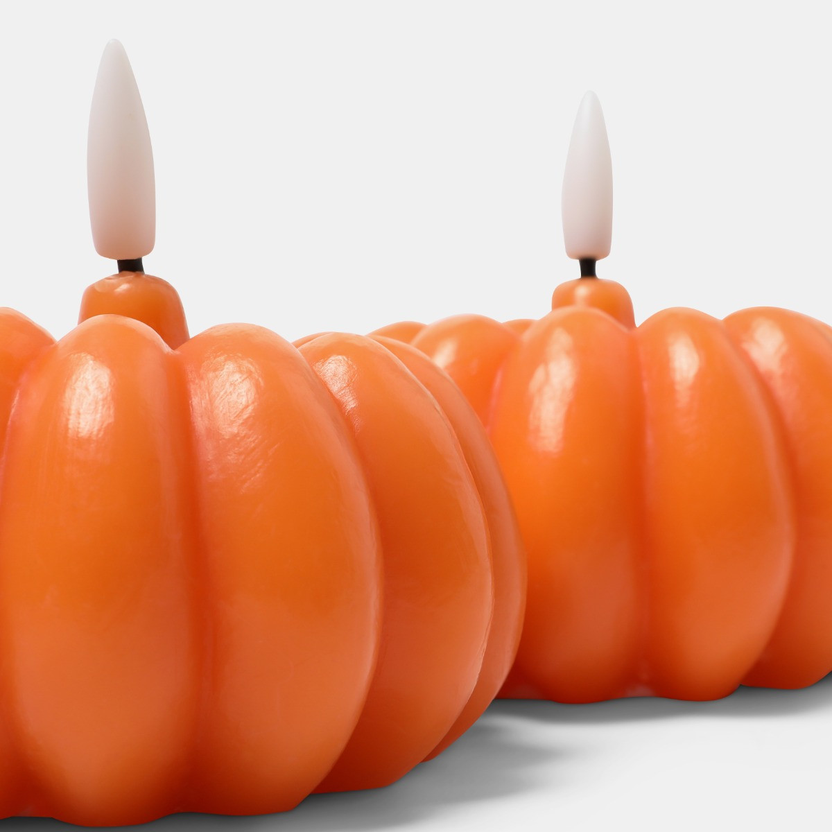 OHS 2 Pack Pumpkin LED Candles - Orange>