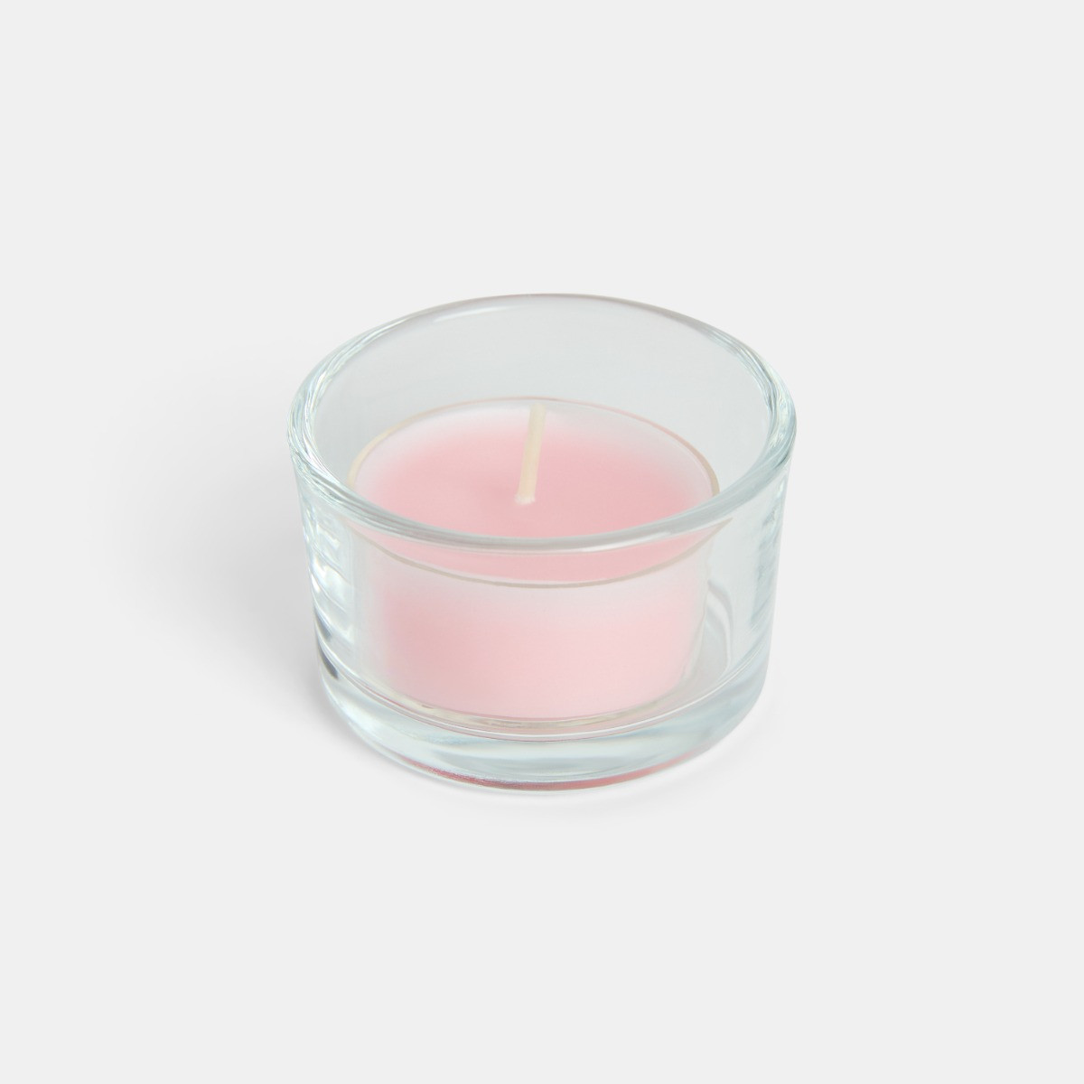 OHS 10 Bow Print Assorted Scented Tealights with Glass Handle Holder - Multi>