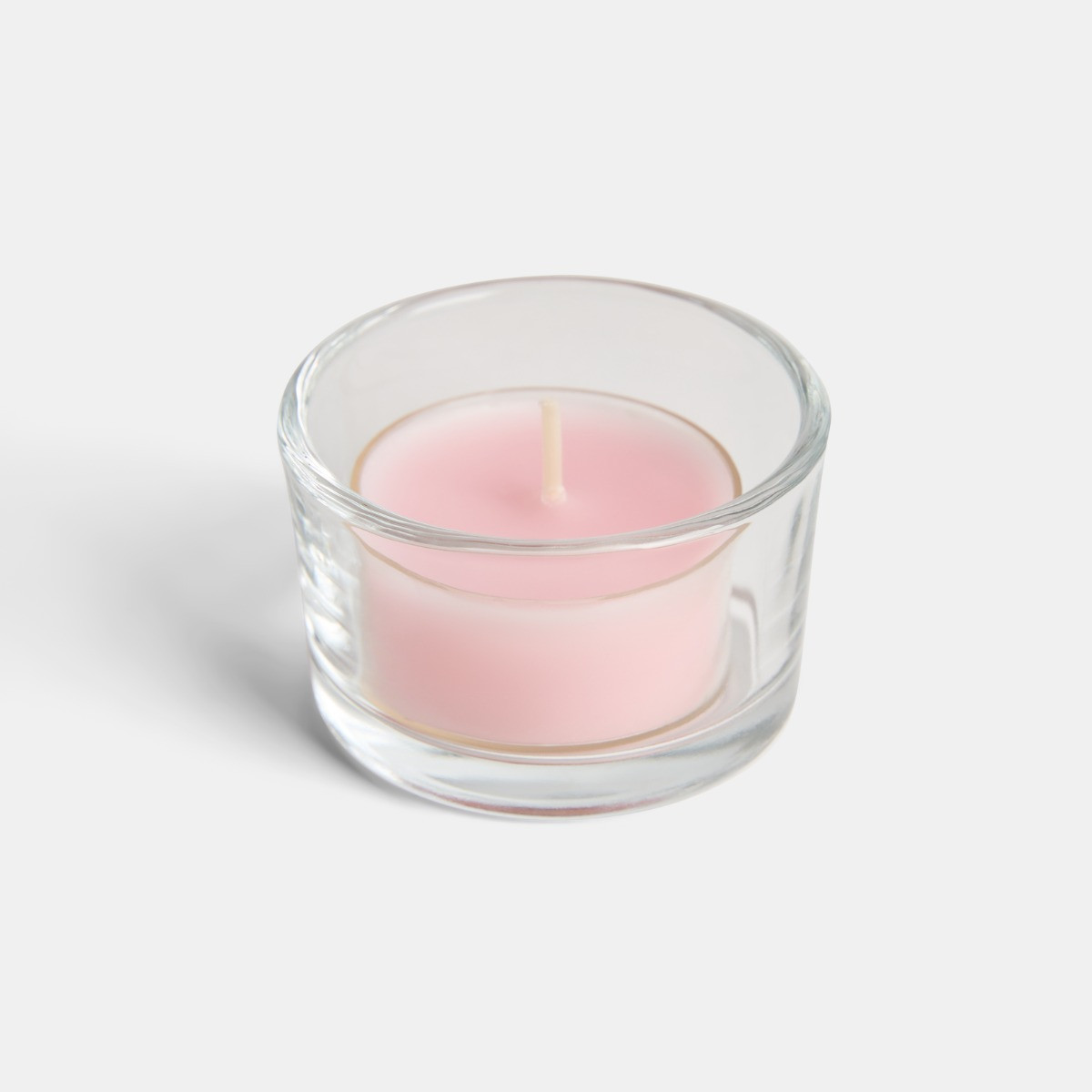 OHS 10 Unwrap Me Assorted Scented Tealights with Glass Handle Holder - Pink>