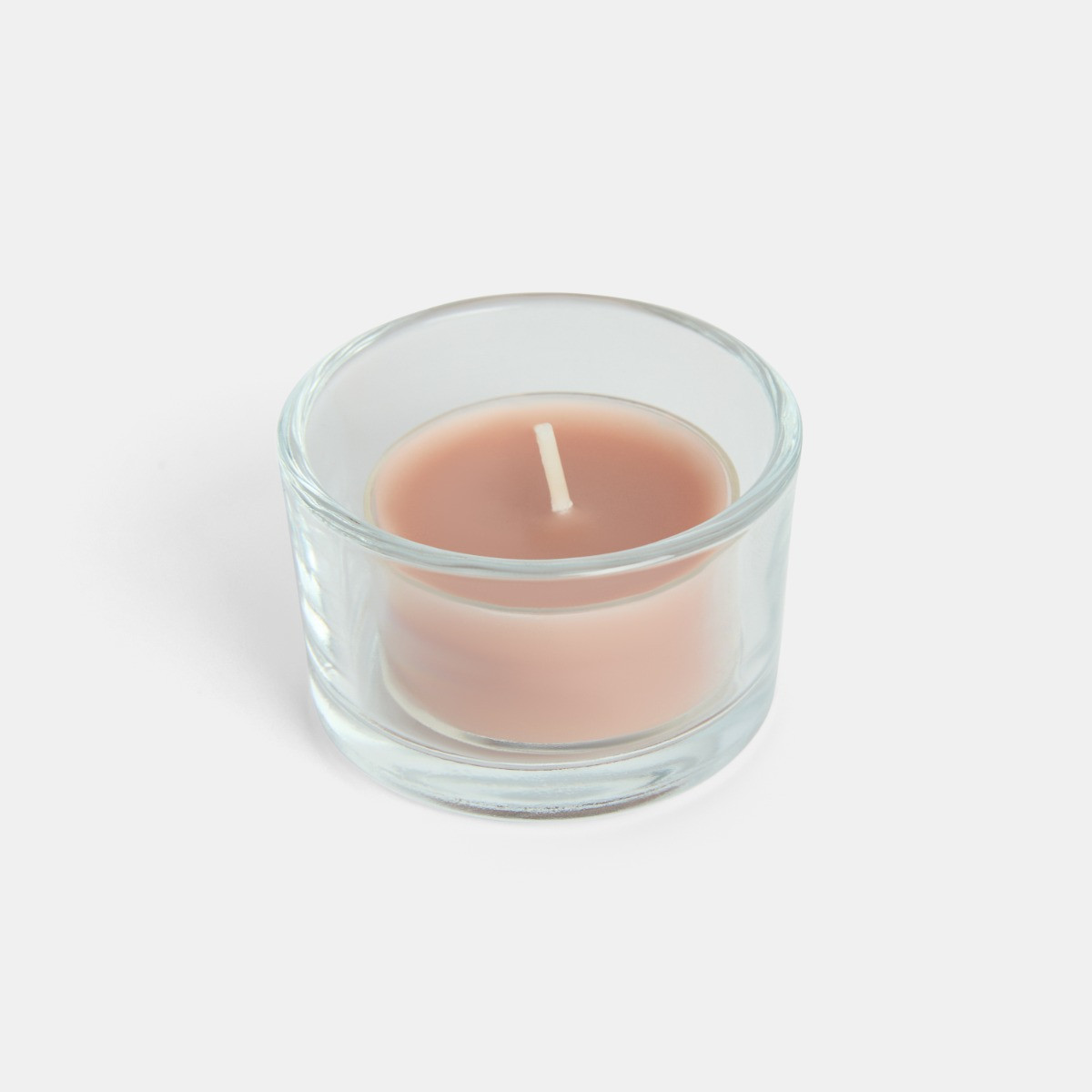 OHS 10 Gingerbread Man Print Assorted Scented Tealights with Glass Handle Holder - Natural>