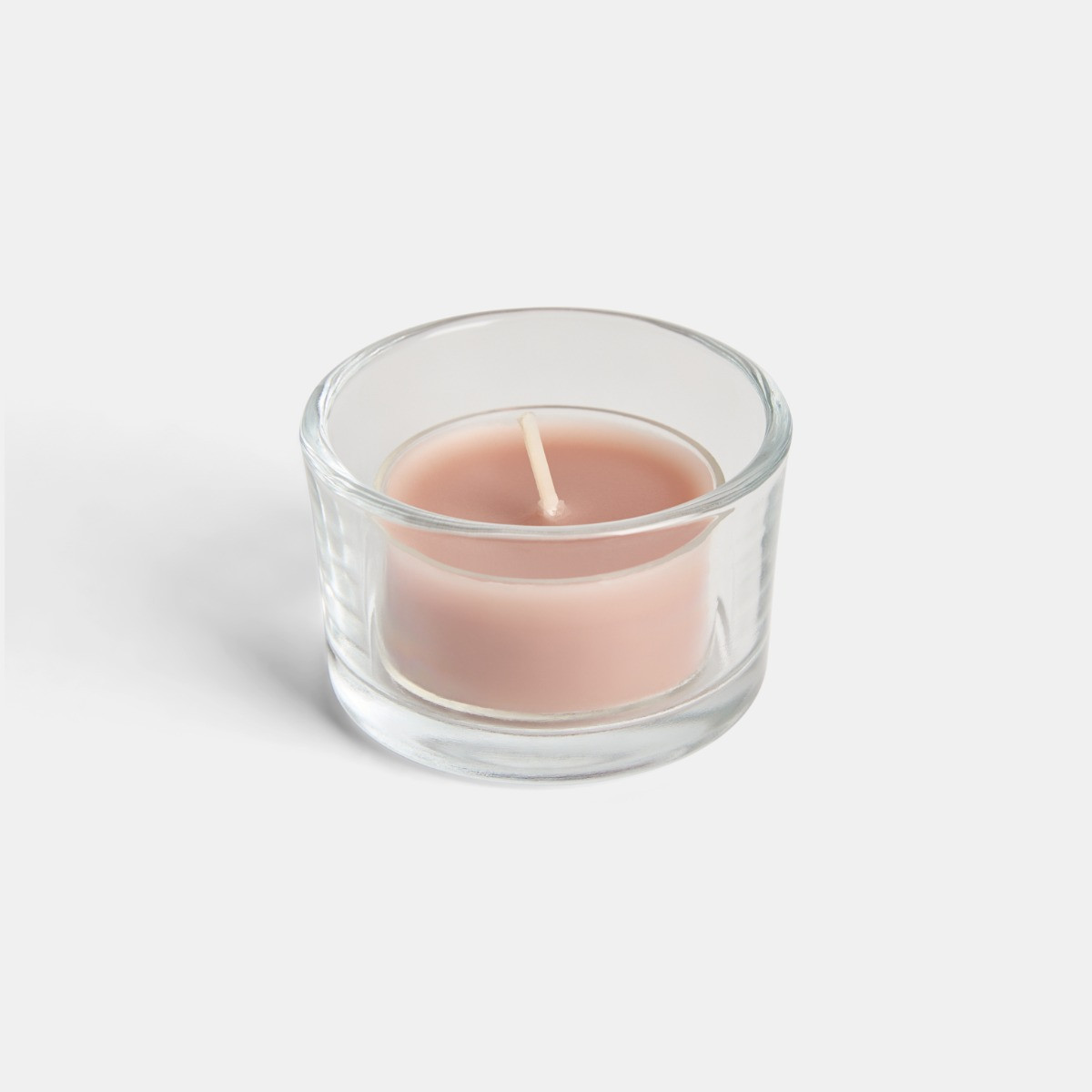 OHS 10 Leopard Print Assorted Scented Tealights with Glass Handle Holder - Natural>