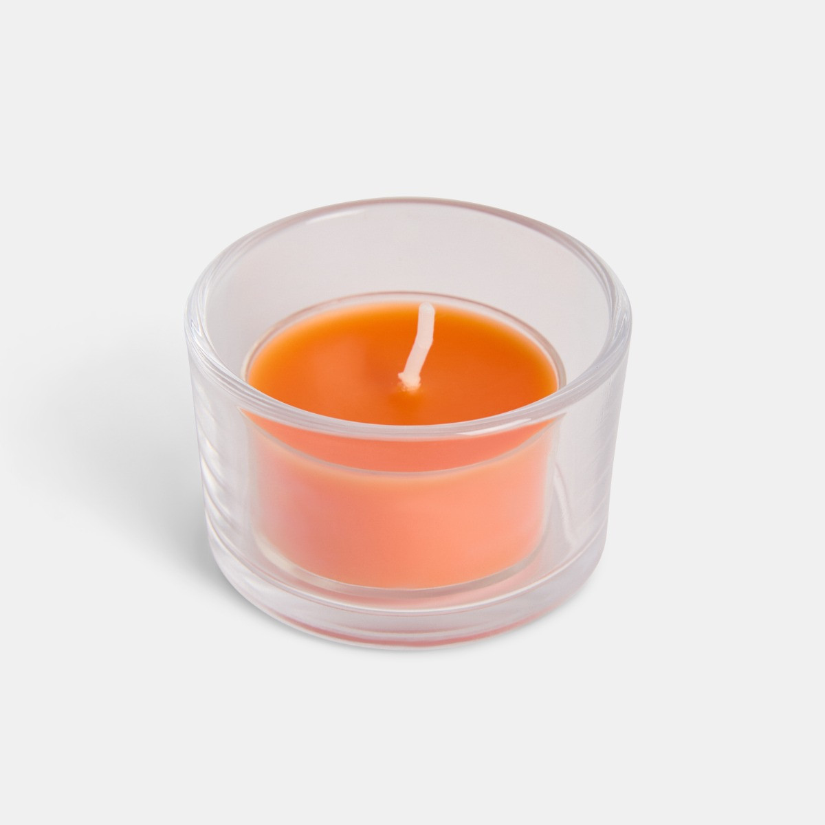 OHS 10 Pumpkin Print Assorted Scented Tealights with Glass Handle Holder - Multi>