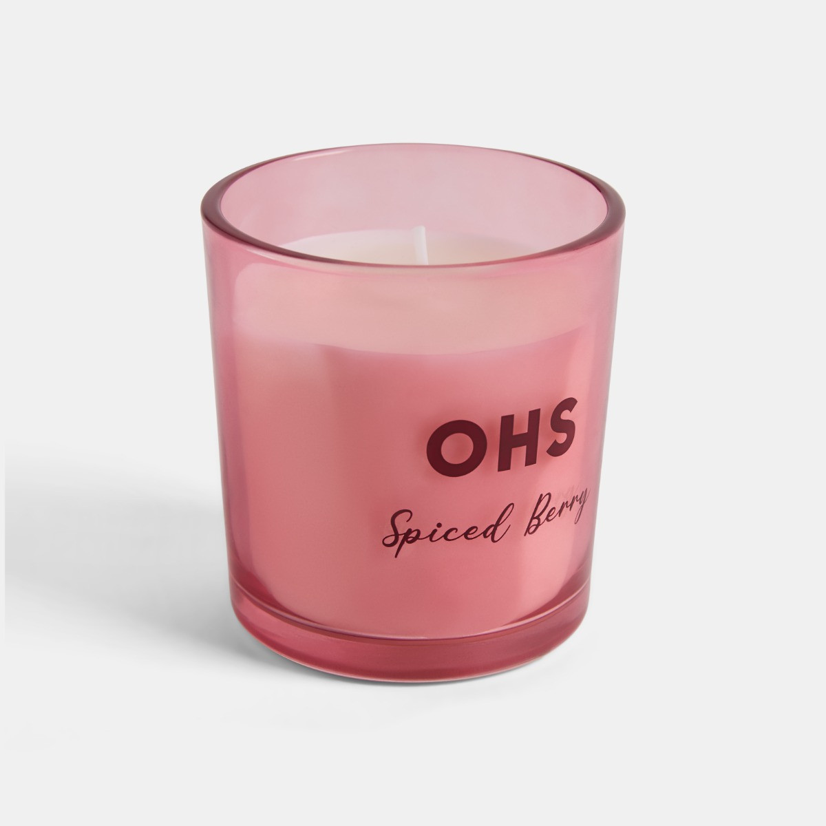 OHS Spice Berry Scented Glass Candle - Pink>