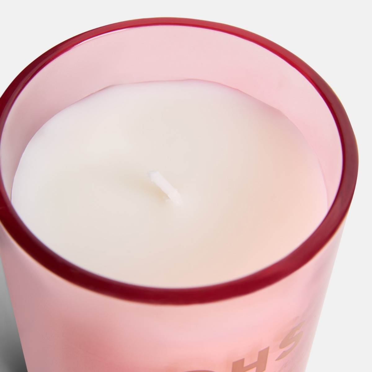 OHS Gingerbread Cookie Scented Glass Candle - Natural/Pink>