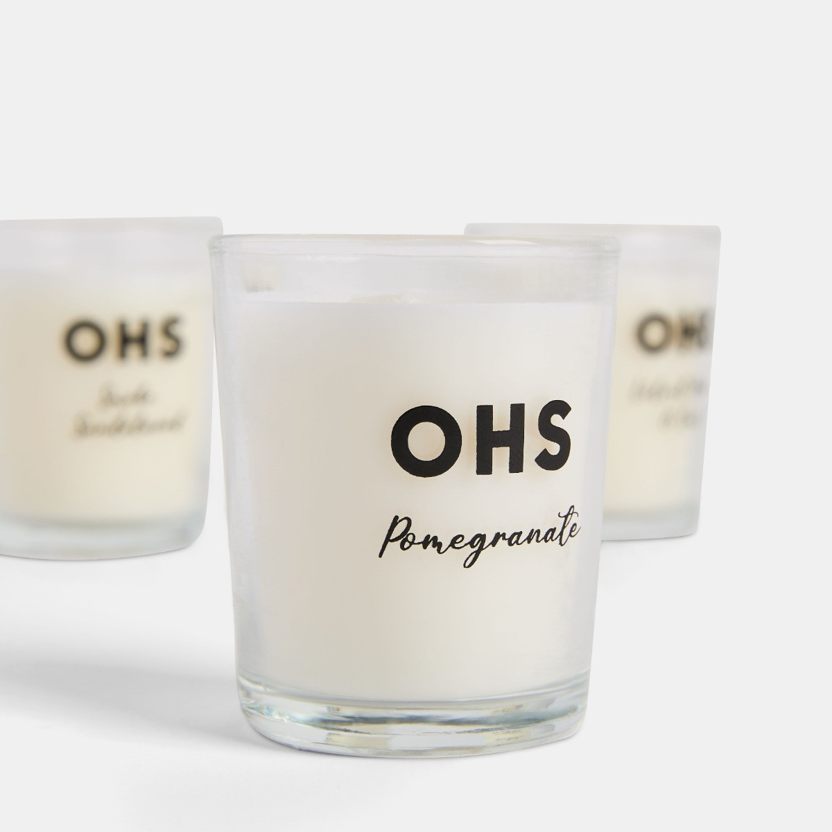 OHS 3 Glass Scented Candle Set, Bow Print - Multi>