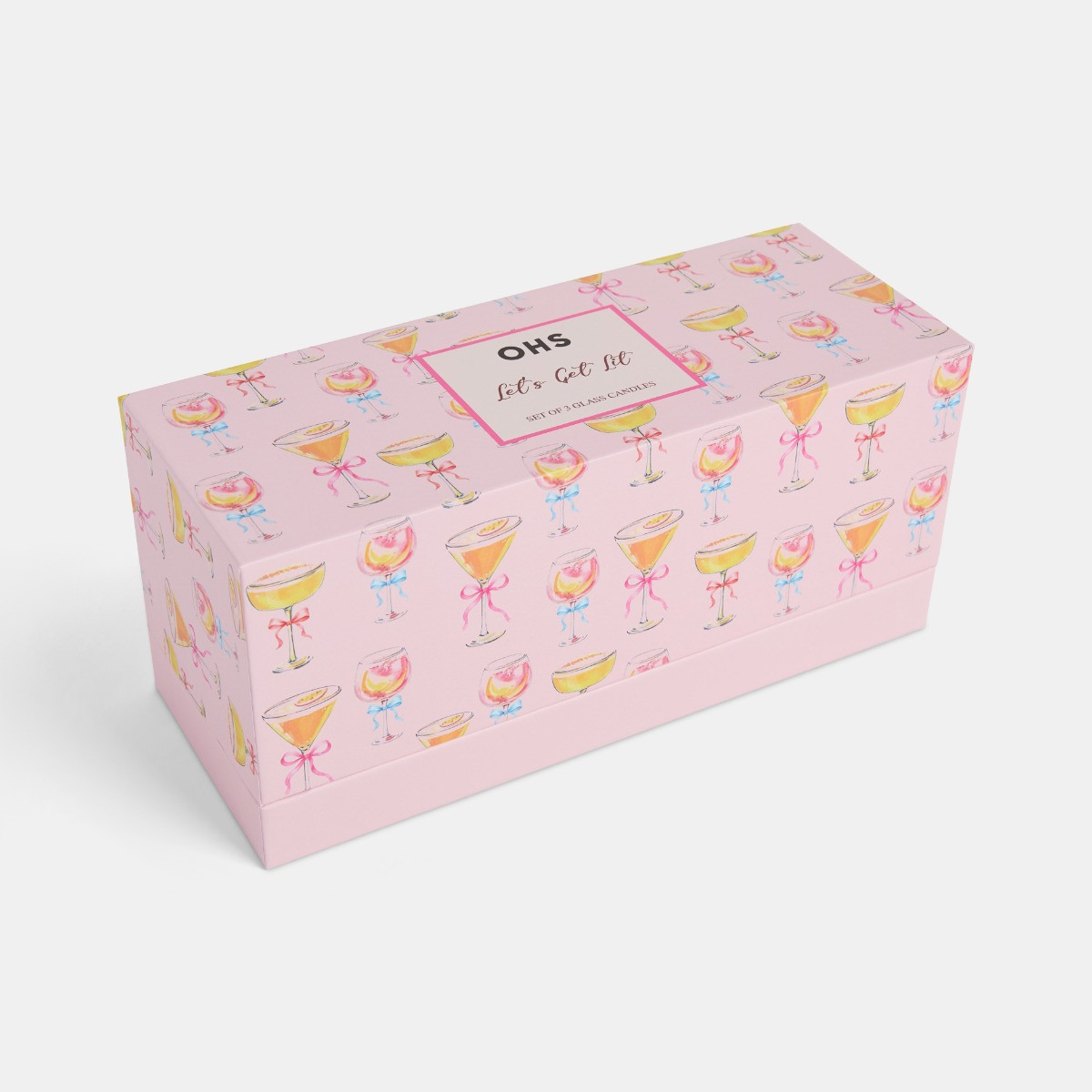 OHS 3 Glass Cocktail Scented Candle Set -  Multi>