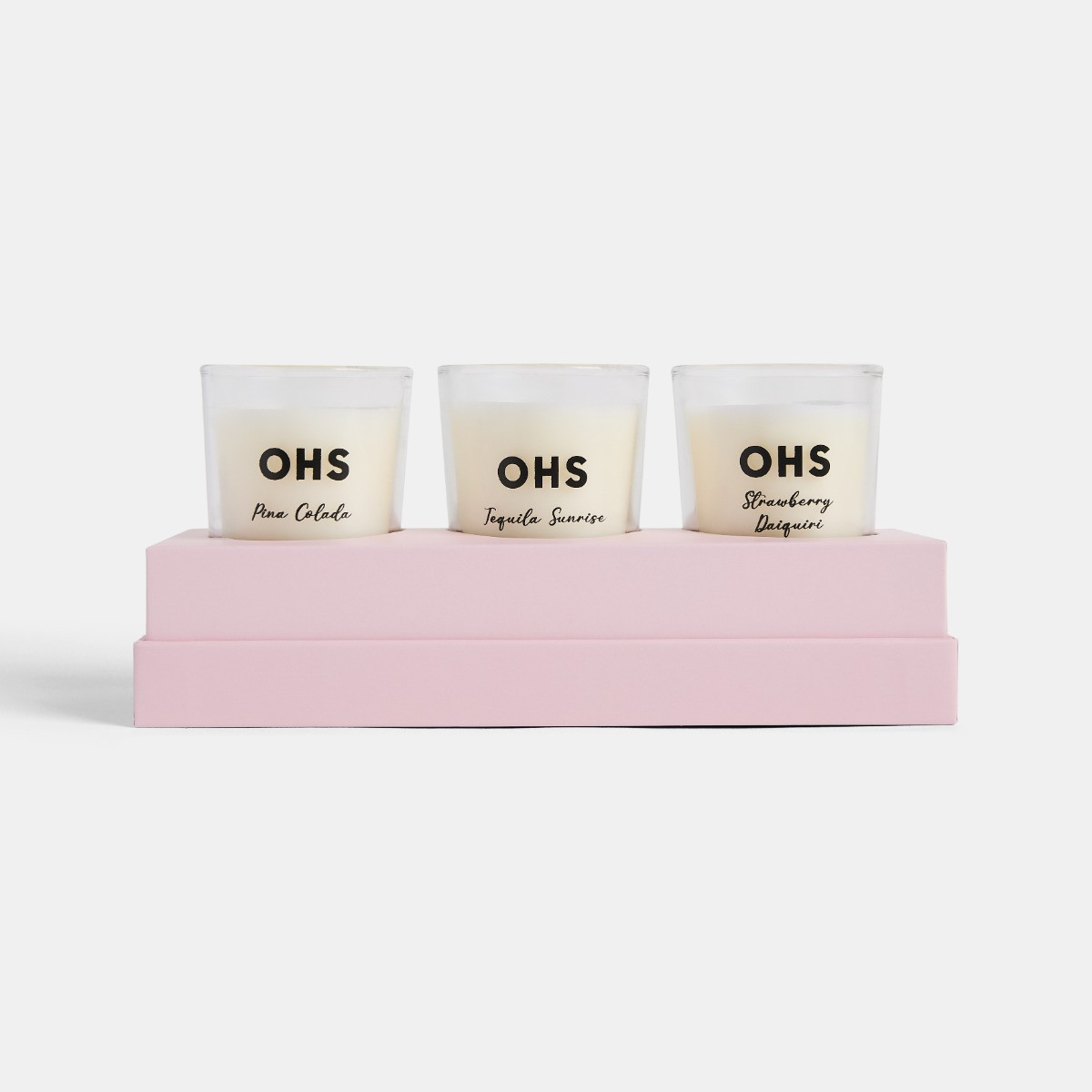 OHS 3 Glass Cocktail Scented Candle Set -  Multi>