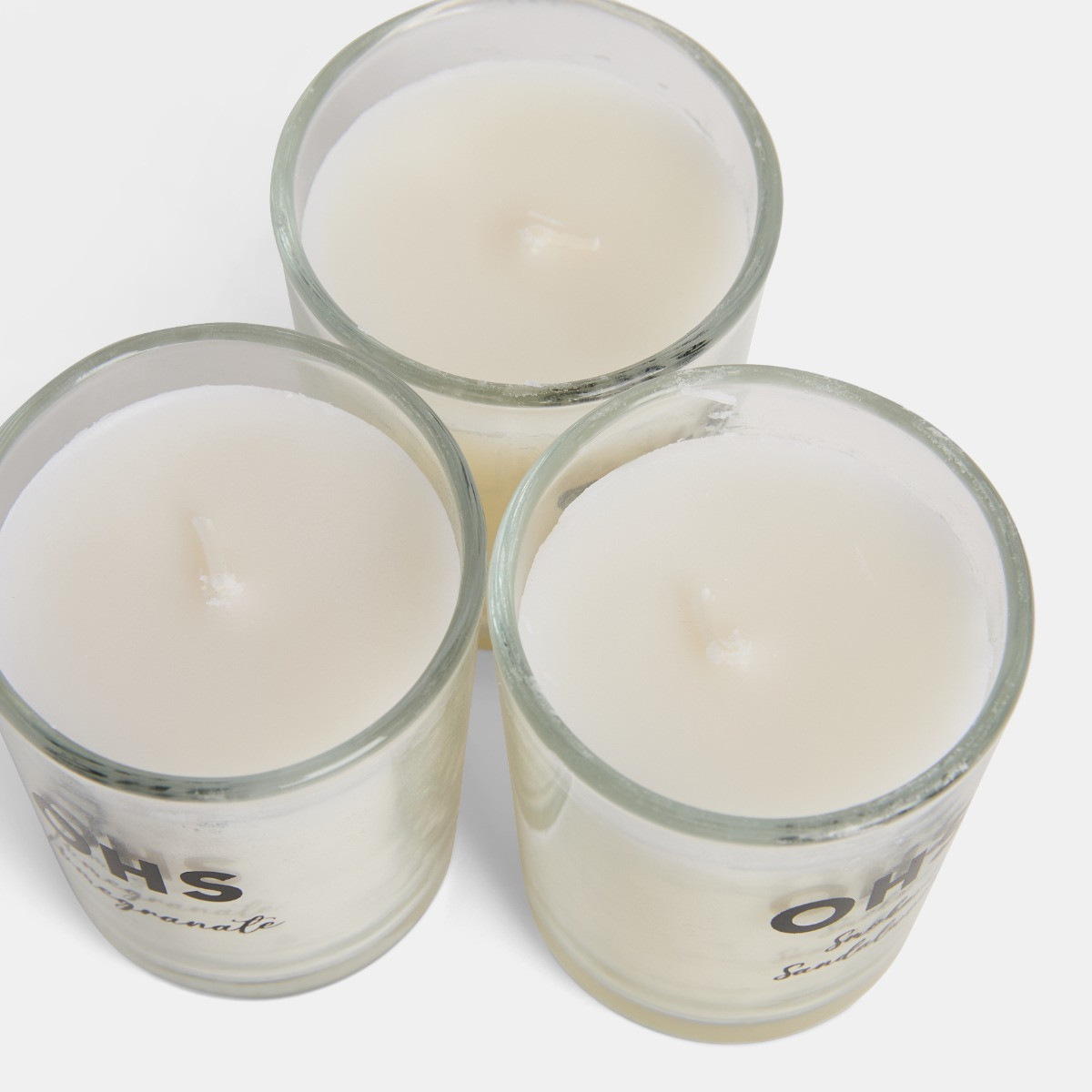 OHS 3 Glass Scented Candle Set, Leopard Print - Brown>