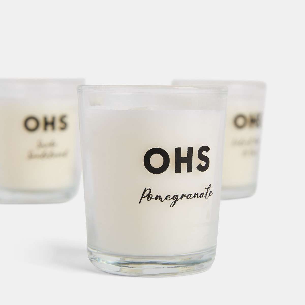 OHS 3 Glass Scented Candle Set, Leopard Print - Brown>