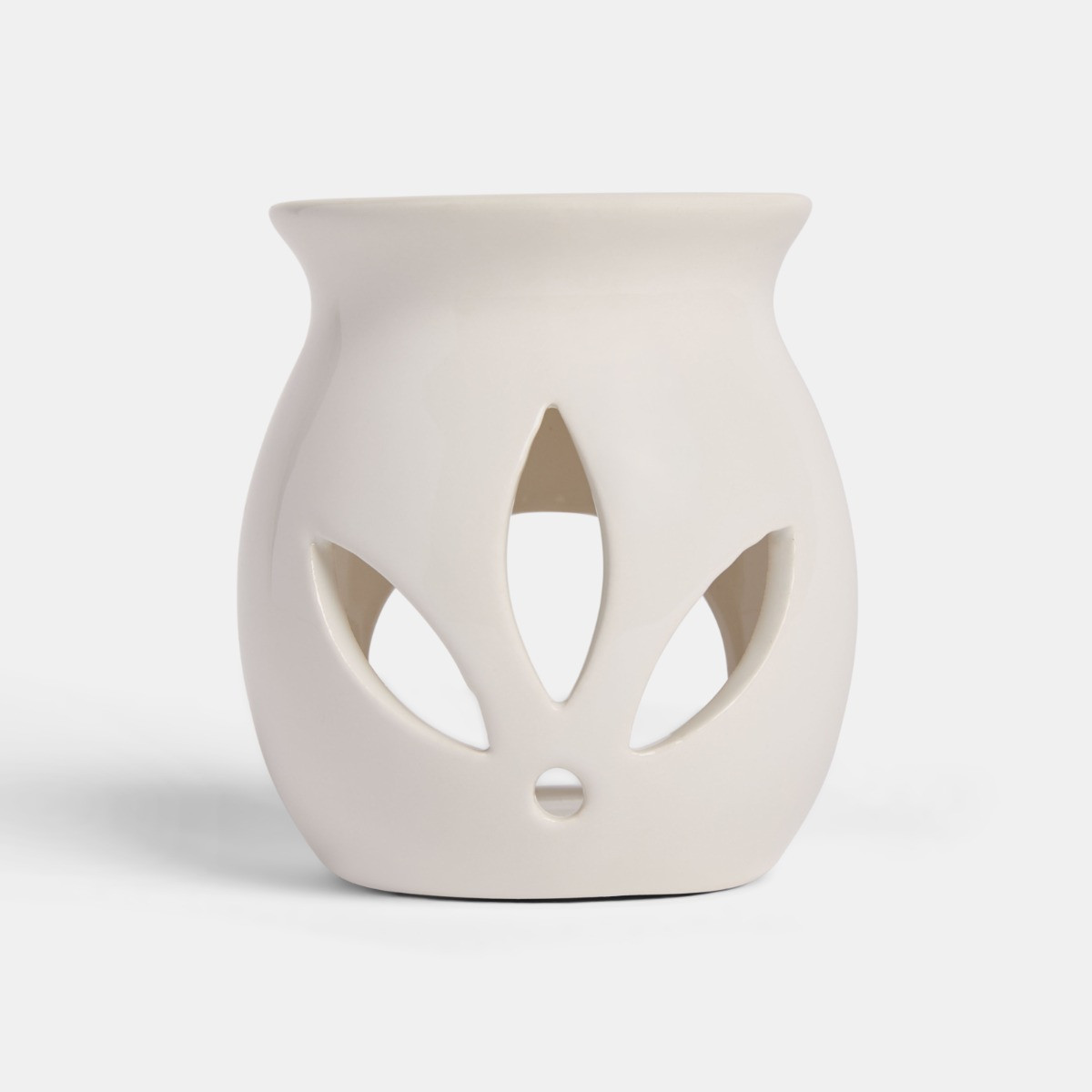 OHS Ceramic Oil Burner, 10ml Oil & 4 Tealights Set, Gingerbread Print - Natural>