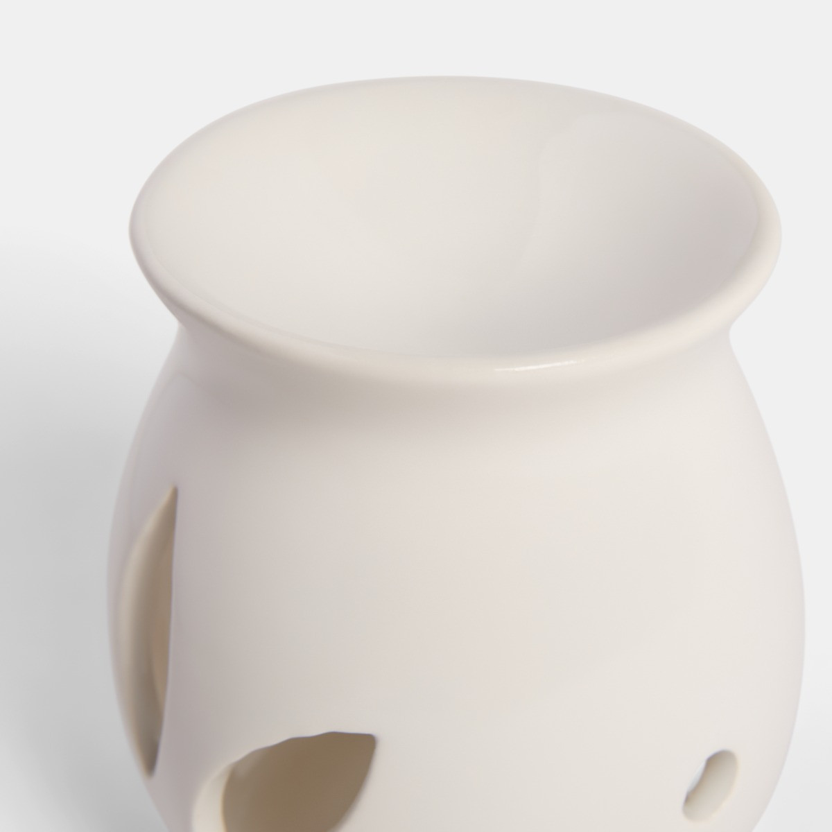 OHS Ceramic Oil Burner, 10ml Oil & 4 Tealights Set, Gingerbread Print - Natural>