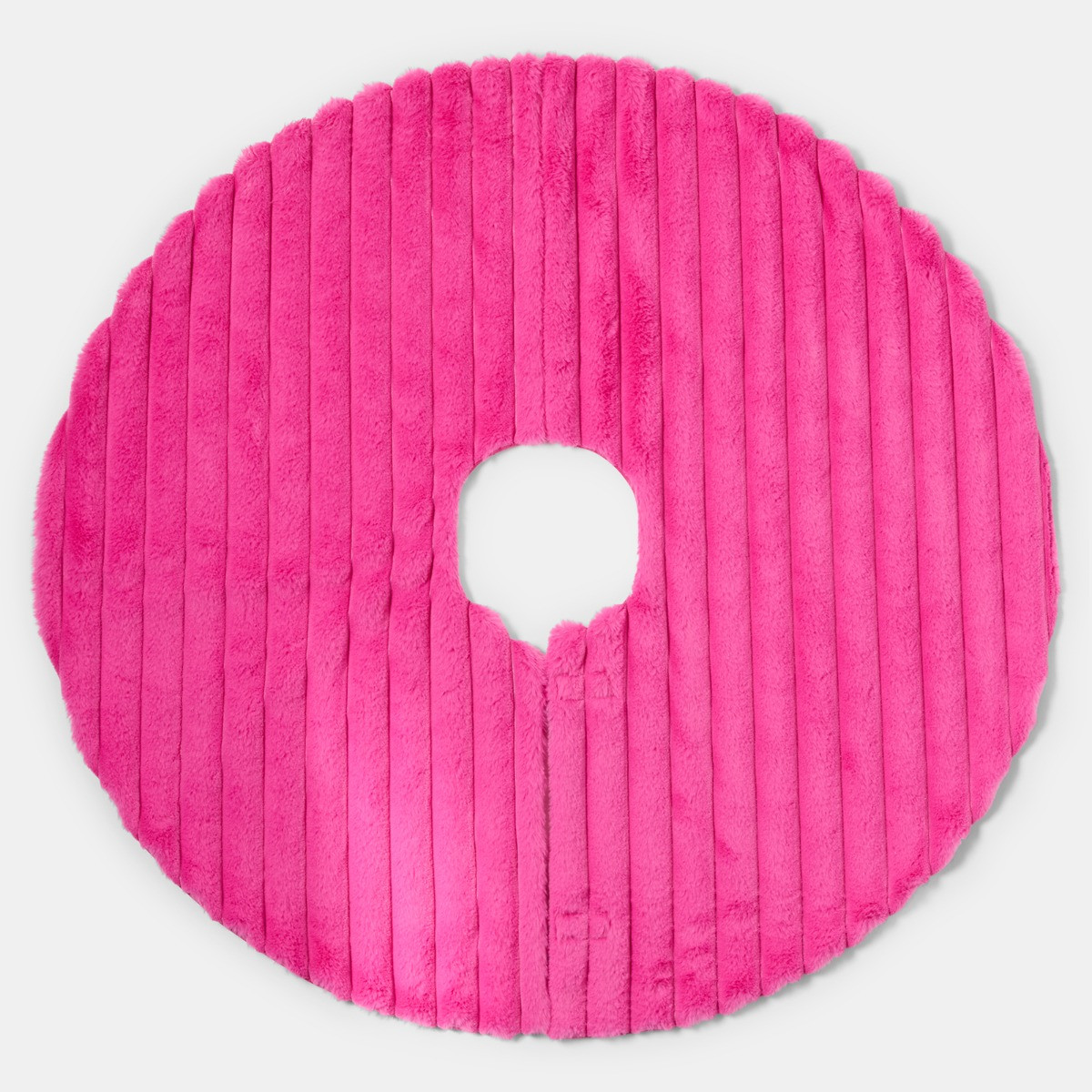 OHS Ribbed Faux Fur Christmas Tree Skirt - Hot Pink>