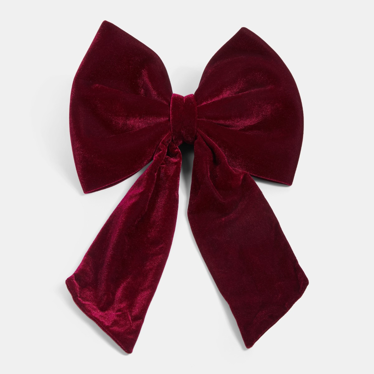 OHS 4 Pack Velvet Chair Bows - Burgundy>