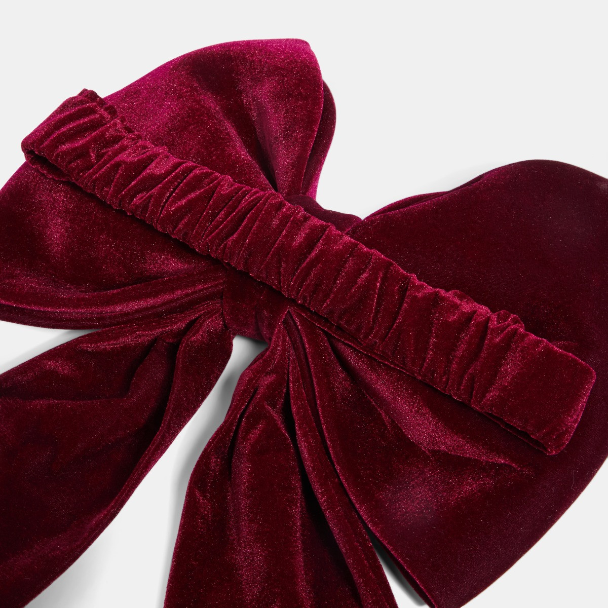 OHS 4 Pack Velvet Chair Bows - Burgundy>