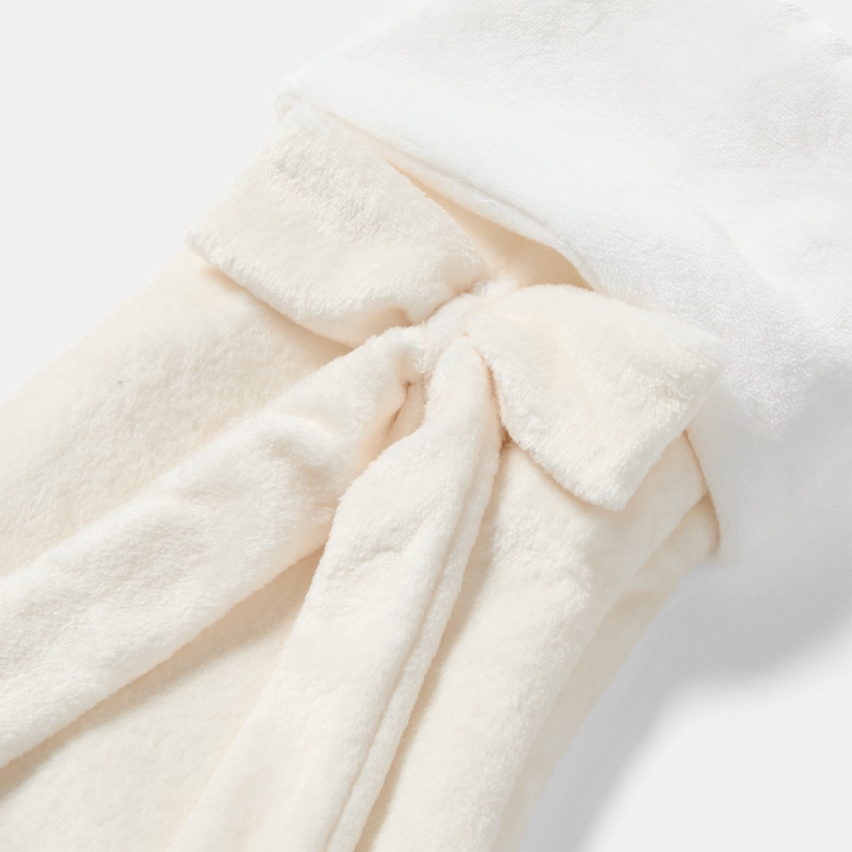 OHS Plush Bow Stocking - Cream>