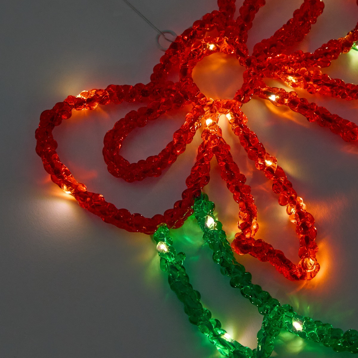 OHS LED Bow Wreath - Green/Red>
